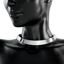 LUSASUL .925 Silver Choker Necklace Modern Contemporary Jewelry