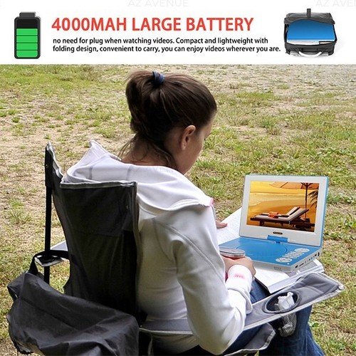 New 10” Portable DVD Player LCD Swivel Screen USB Hi-Fi Stereo Car CD DVD Player - Picture 3 of 10