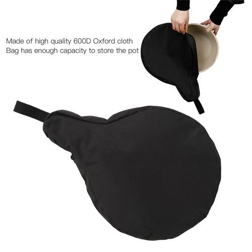 Padella da esterno 600D Oxford panno ghisa borsa padella campeggio cuoco MU - Foto 19 di 23
