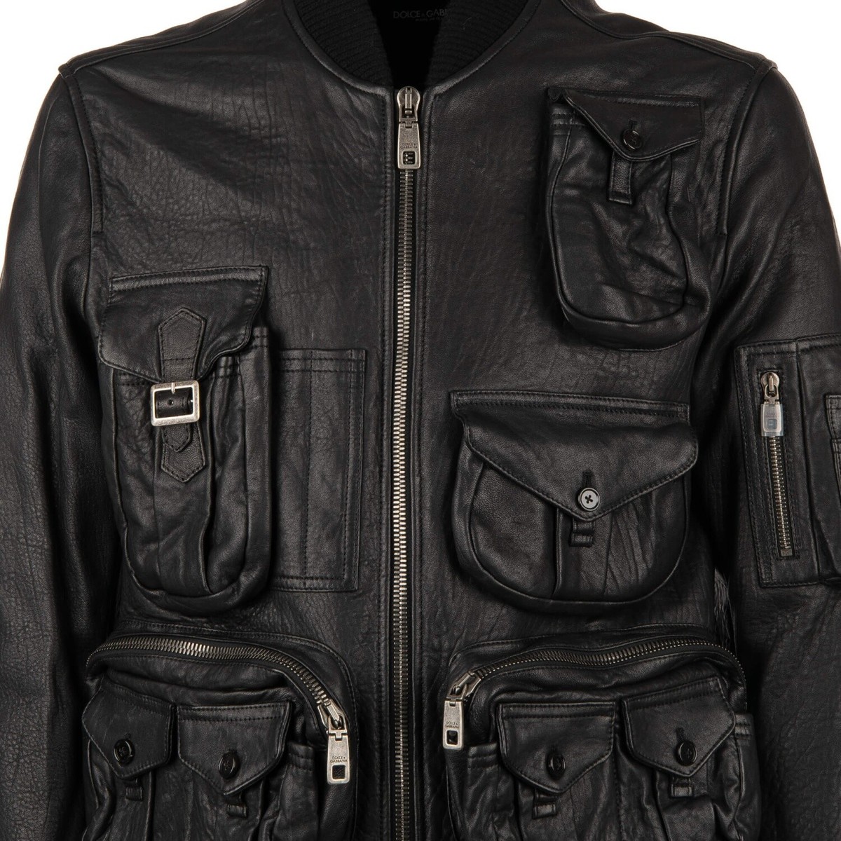 DOLCE & GABBANA $7.500 Multi-Pocket Utility Military Leather DOLCE & GABBANA $7.500 Multi-Pocket Utility Military Leather