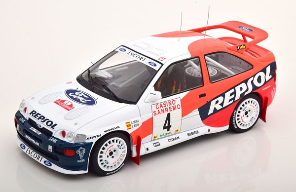 Ford Escort RS Cosworth #4 Rallye San Remo 1996 Sainz Moya IXO 1:18 18RMC076A-image