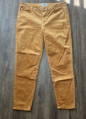 Paige Hoxton Ankle Corduroy Gold Pants High Rise Skinny Womens 32 Marigold