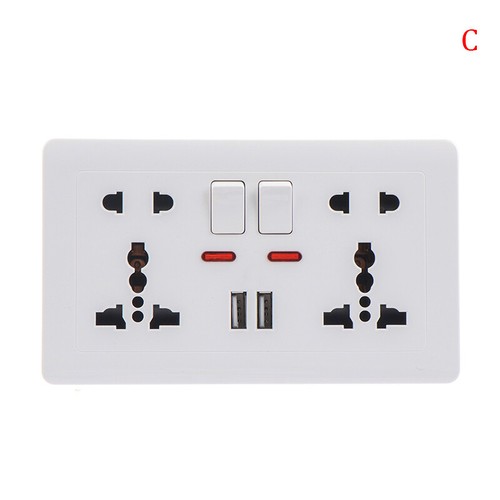 Socket mural universel 5 trous 2.1a socket de port de chargeur USB doub-tz - Photo 15/16