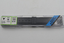 HADLEY ROMA BLACK 20L LONG OIL-TAN LEATHER MEN'S WATCH BAND MS881 wb12