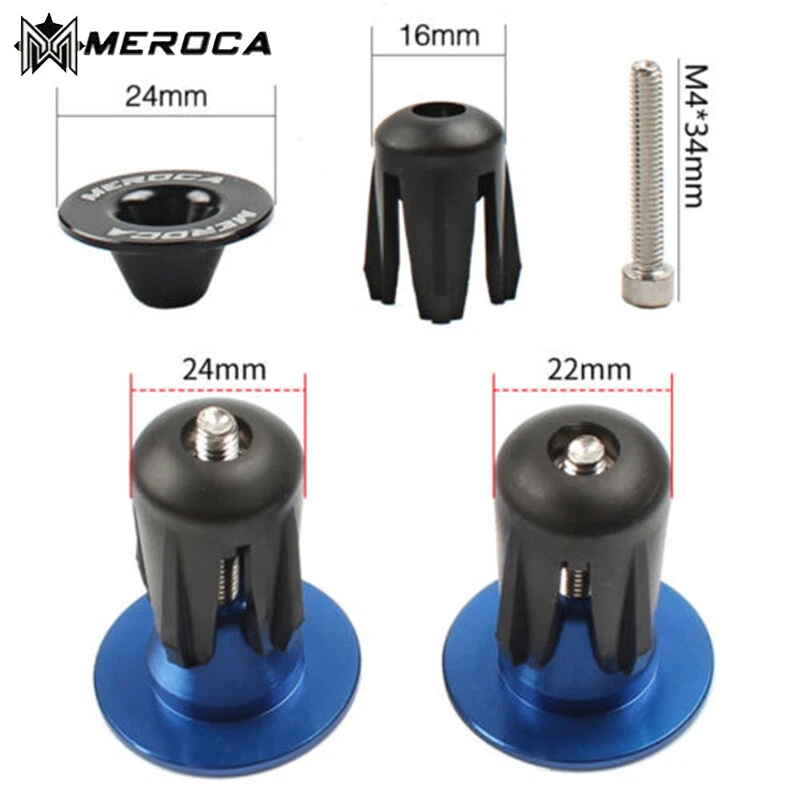 1双自行车车把握把平立杆帽端塞塞配件 — 第 2/4 张图片