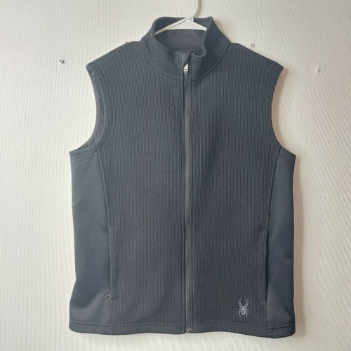 Spyder Core Sweater Vest Black Ribbed 