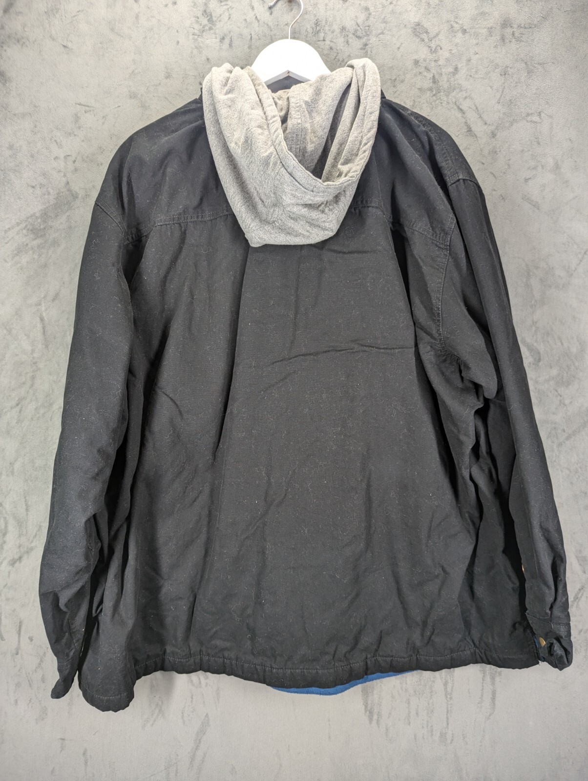 Faded Glory Jacket Size 2XL- 3XL Fleece Lined Hooded Cotton Canvas Oversized USA image 4