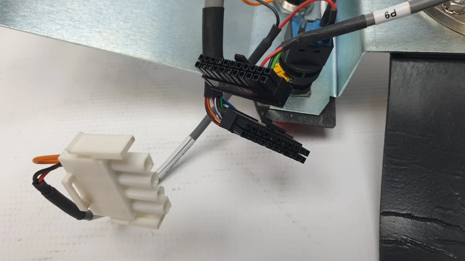 Wire-to-board connectors on the front I/O panel harness
