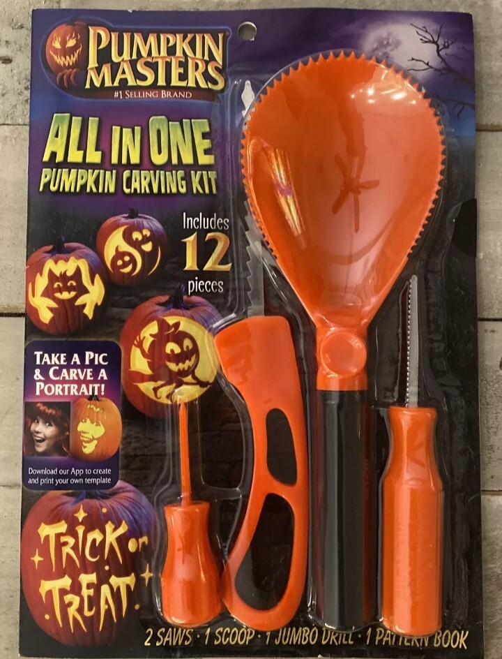 Pumpkin Carving Kit Pumpkin Masters 12 Pc Tools And Pattern Book Fast Shipping