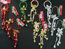 Christmas Holiday Jingle Bell Doorknob Hangers 11-12  , XM16, Select: Theme/Color