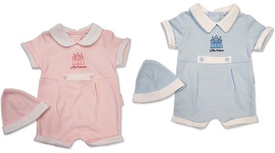 Premature Baby Boy Playsuit hat all in one Romper Little prince Outfit 3//5//8 lbs