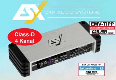 B-Ware ESX QMFOUR 4-Channel Digital Mini Class D Amplifier 360 Watt RMS