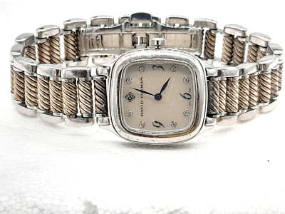 David Yurman Thoroughbred 25mm T304-XSS Steel diamond watch  display picture 1