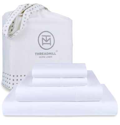 Threadmill 100% Cotton Sheets for Queen Size Bed - 600 Thread Count Queen Bed...