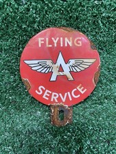 Vintage Flying A Porcelain Sign License Plate Topper Gas Station Oil Service Vintage Flying A Porcelain Sign License Plate Topper Gas Station Oil Service