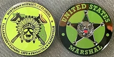 US Marshals Service SecondGEN VINTAGE NDofFL TacticalBLACK & OD challenge coin