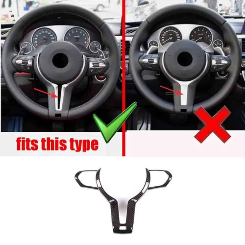 For BMW F22 F30 F32 F10 F12 F15 F ABS Carbon fiber Steering Wheel Trim Cover - Bild 2 von 10