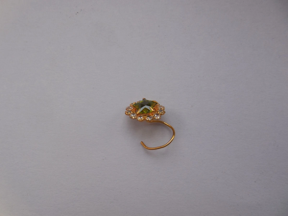 Gold big sale nose pin design