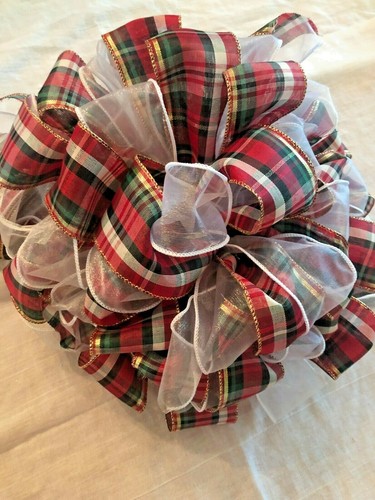 Ribbon Christmas Tree Topper Bows with streamers Large selection-fast shipping - Picture 43 of 155