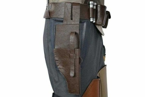 Mandalorian Belt Star Wars Cosplay Costume Leather Belt with Leg Gun & Holster - Picture 10 of 11