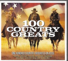 100 COUNTRY GREATS 4CD NEW Johnny Cash Patsy Cline Glen Campbell Hank Williams