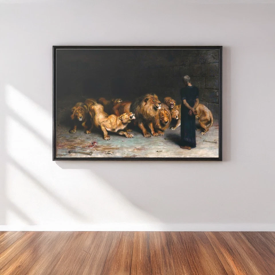 Arte de pared en lienzo/póster Daniel in the Lions Den de Briton Riviere Foto 2 de 2