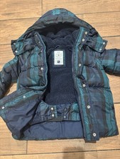 Cozy  Stylish Gap Boys Puffer Jacket, Size S, Cold Control Max, Plaid
