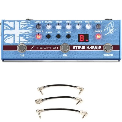 Tech 21 Steve Harris SH1 Signature SansAmp Pedal with EBS Patch Cables