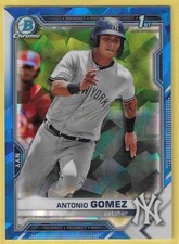 2020 Bowman Chrome Blue Crystals Antonio Gomez Yankees 1st Bowman