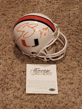 Sam Shields Signed Miami Hurricanes Riddell Mini Helmet - Inscription "The U" #9