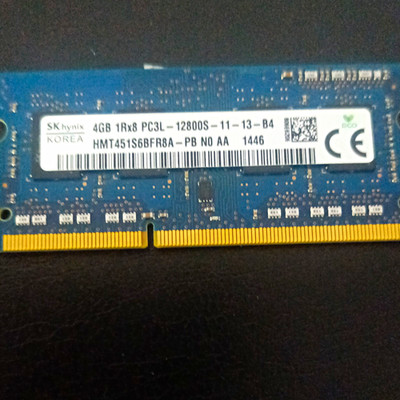 SK hynix 1Rx8 1x4GB DDR3L PC3L-12800S SO-DIMM RAM HMT451S6BFR8A-PB