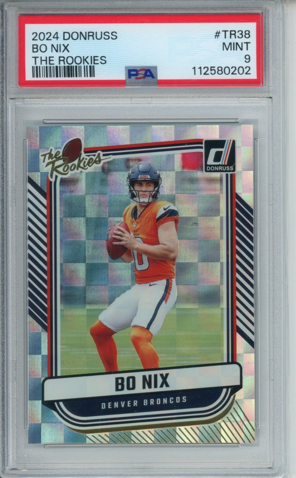 2024 Donruss The Rookies Bo Nix #TR38 PSA 9