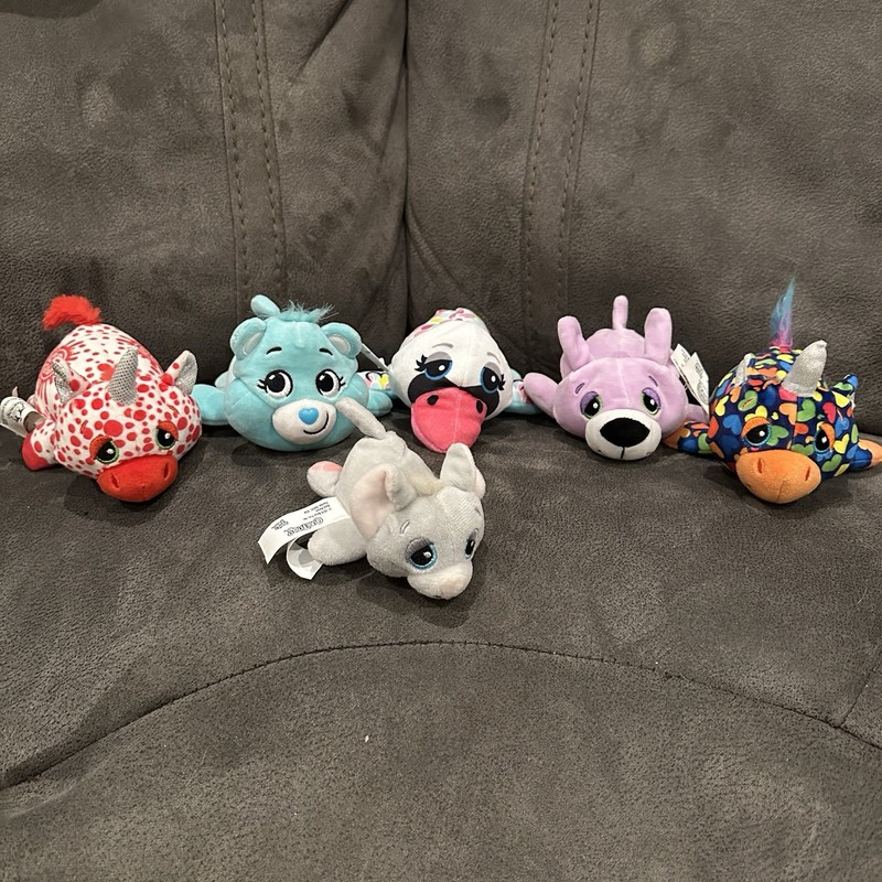 Lot Of 6 Cutetitos Carnivalitos, Care Bears, Swan, Dog, Mouse, Unicorn Plus