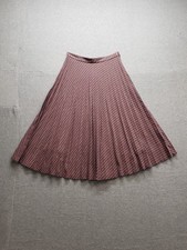 Maeve Women Skirt 8 Multicolor Plaid Side Zip Waistband Pleated Midi Casual