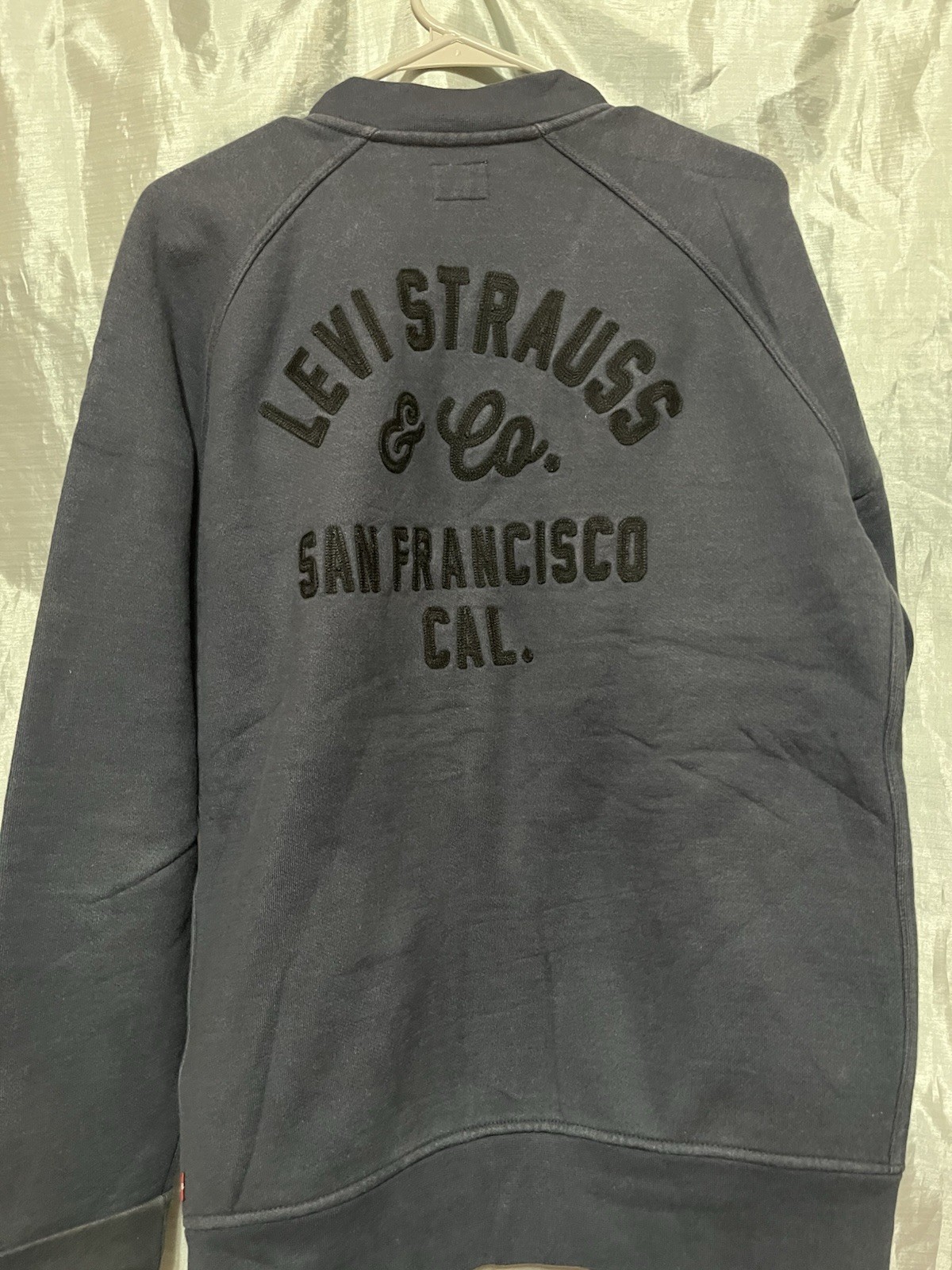 Levi's Dark Gray Varsity Snap Button Embroidered … - image 4