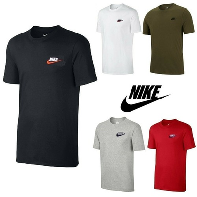 #ad Nike Men#x27;s T Shirt Athletic Active Wear Crew Neck Dry Fit Swoosh Futura Logo Tee $23.99