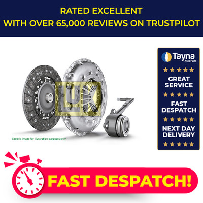 Clutch Kit 3pc (Cover+Plate+CSC) fits VOLVO V70 Mk2 2.4D 01 to 08 240mm LuK New
