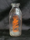 Vintage Grade A Glenwood Springs Creamery One Quart Glass Milk Jar NICE!
