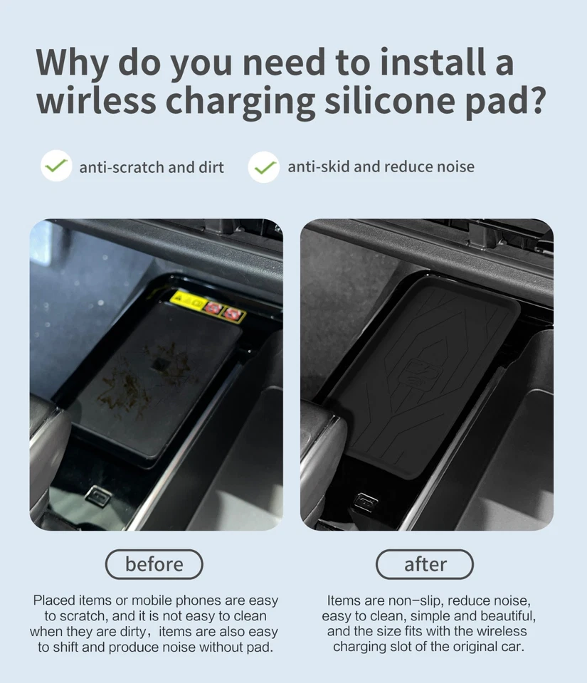 for Toyota Camry 2025 Phone Wireless Charging Pad Non-slip Protective Mat Car - Image 4 of 4