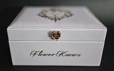 Flower Knows 8th Anniversary Jewelry Box Cosmetic Box In Lavender NWOT