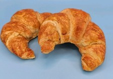 Lot of 2 Faux Croissant Realistic Breakfast Food Prop Prank Pretend Display