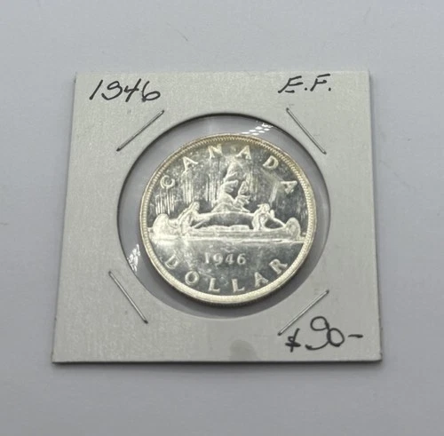 Canada 1946 $1 Silver Dollar Coin - EF