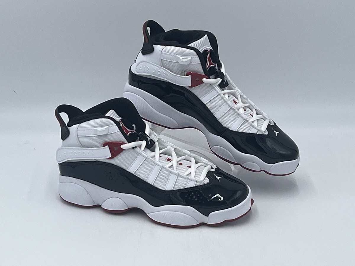 Jordan 6 Rings (GS) Big Kids' Shoes White/Black-Varsity Red 6.5Y