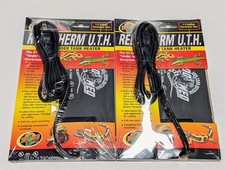 Lot of 2 Zoo Med ReptiTherm Mini UTH Under Tank Heater 1-5 Gal Terrarium RH-7