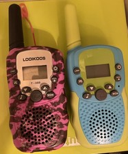 2 x Walkie Talkies for Kids Toys of T-388 2 Way With Light . PreOwned