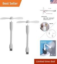 USB Flexible Fan, Mini Portable Cooling Fans USB Powered for Power Bank Lapto...