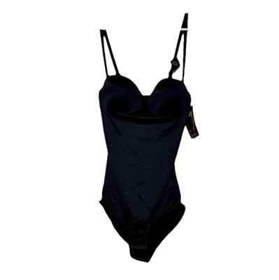 NWT Nicole Miller Shaping Body Suit Black size M Adjustable Straps/Strapless