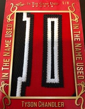 2022 In The Game Used #45 Tyson Chandler Game Worn Lettermen “D” Patch 5/8 Bulls