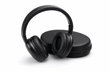 Black Foldaway Over-Ear Headphones Headband Double Ear Carrying Case