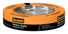 Scotch Heavy Duty Masking Tape 0.94in x 60.1yd Orange Clean Removal 3 Day Use